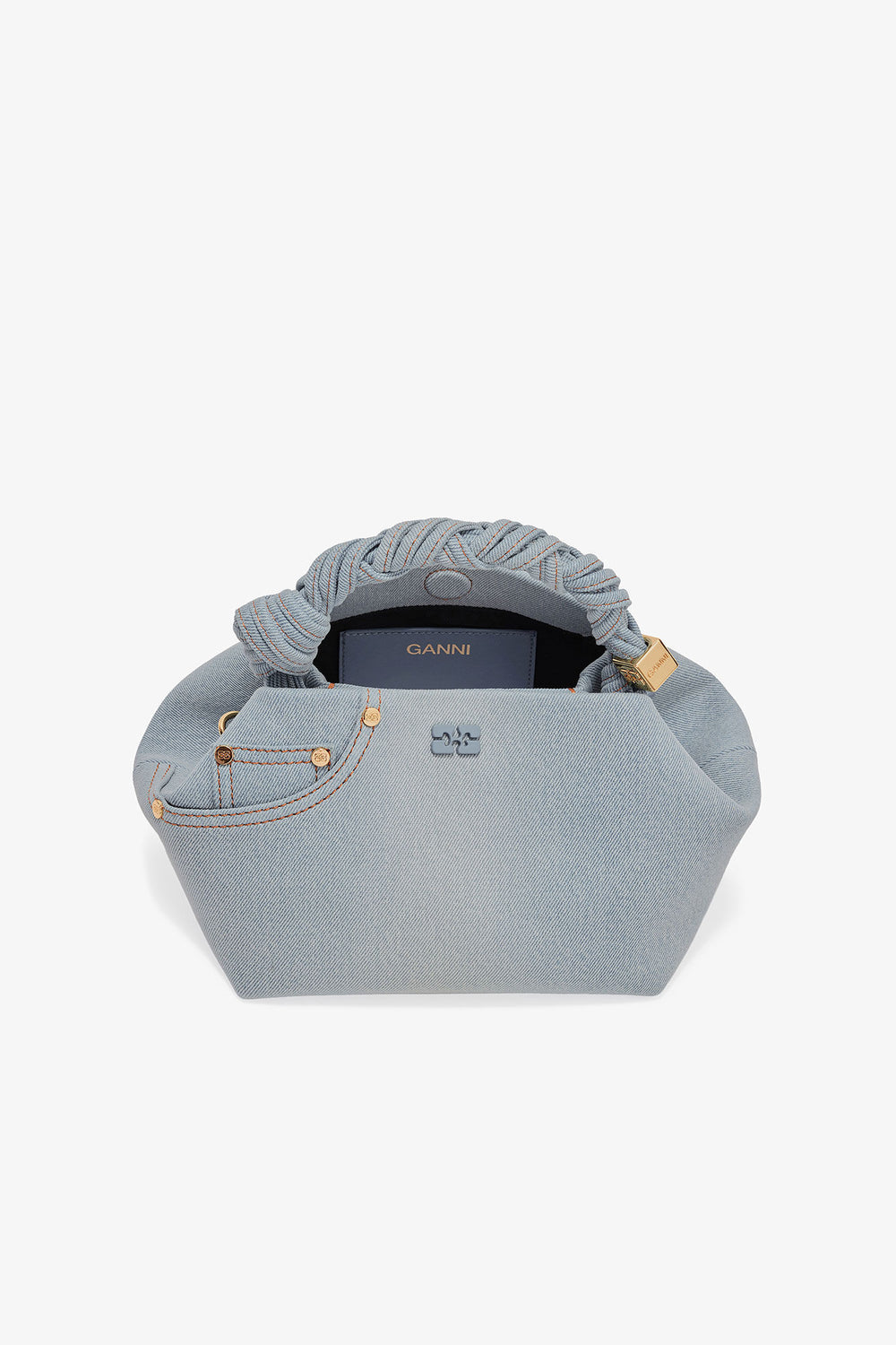 GANNI Sale Faded Denim Denim Small Bou Bag