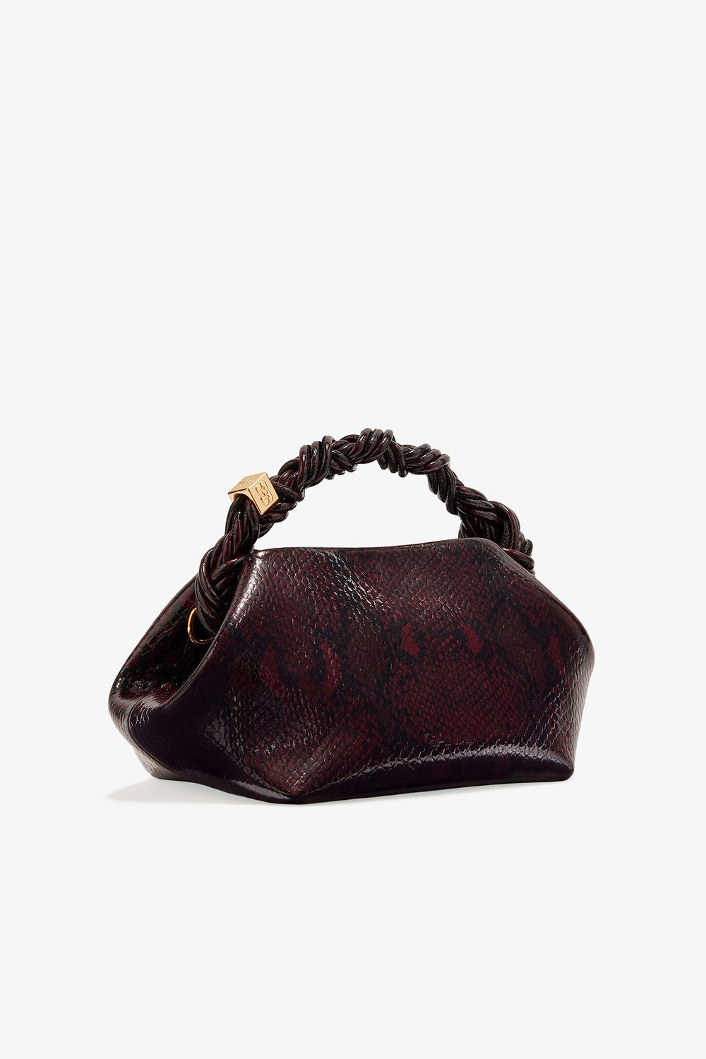 GANNI For Sale Dark Burgundy Burgundy Snake Small Bou Bag
