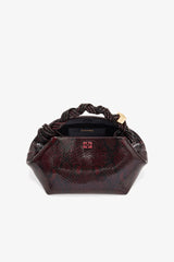 GANNI For Sale Dark Burgundy Burgundy Snake Small Bou Bag