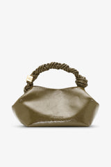 GANNI Outlet Military Olive Olive Green Patent Small Bou Bag