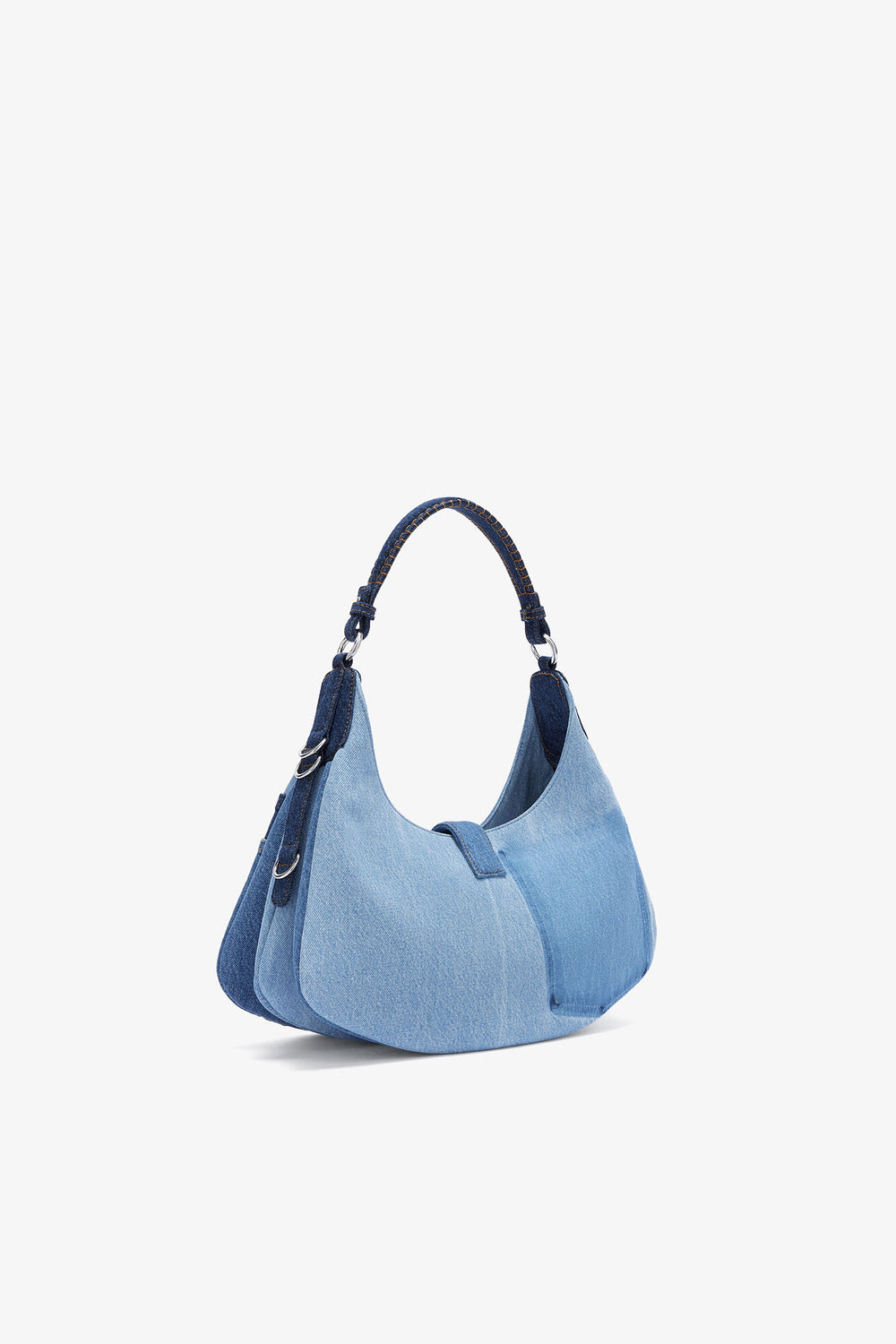 GANNI Online Mid Blue Vintage Small Kat Bag in Blue Denim