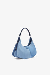 GANNI Online Mid Blue Vintage Small Kat Bag in Blue Denim