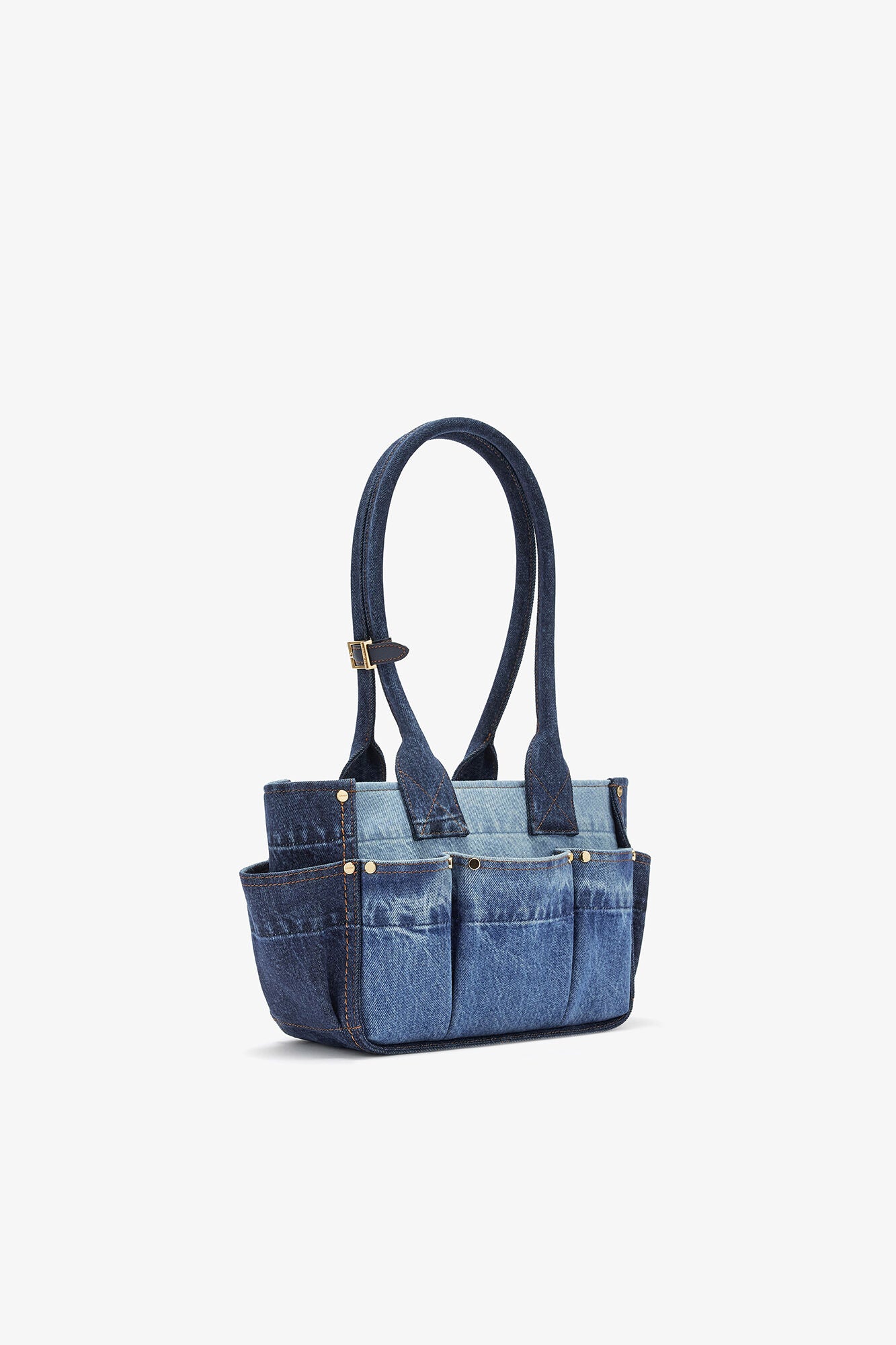 GANNI Sale Mid Blue Vintage Small Posy Bag in Blue Denim