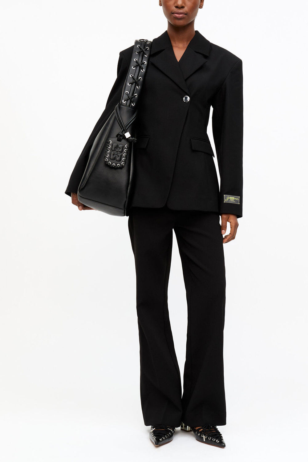 GANNI us Black Black XXL Hobo Bag
