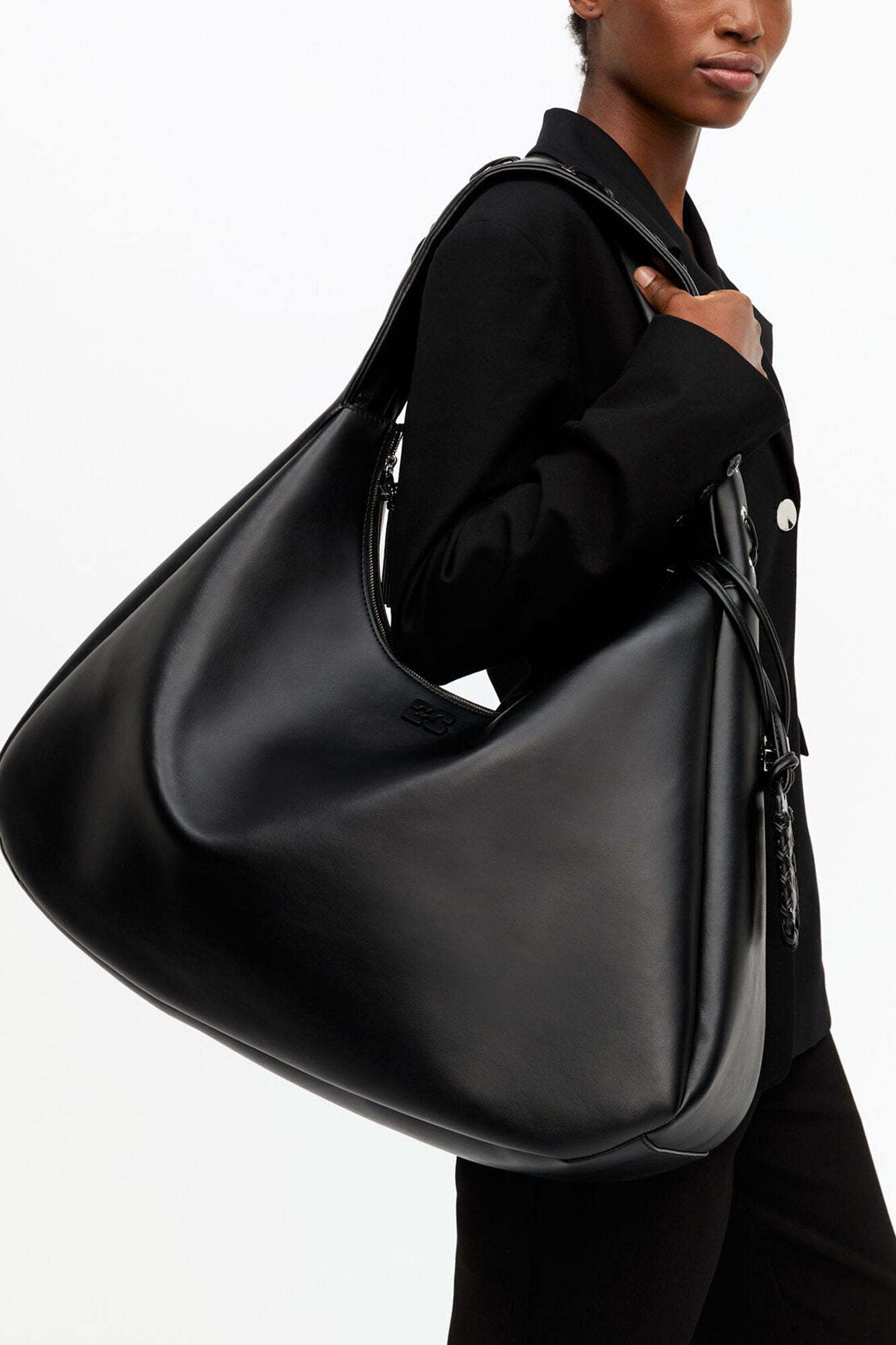 GANNI us Black Black XXL Hobo Bag