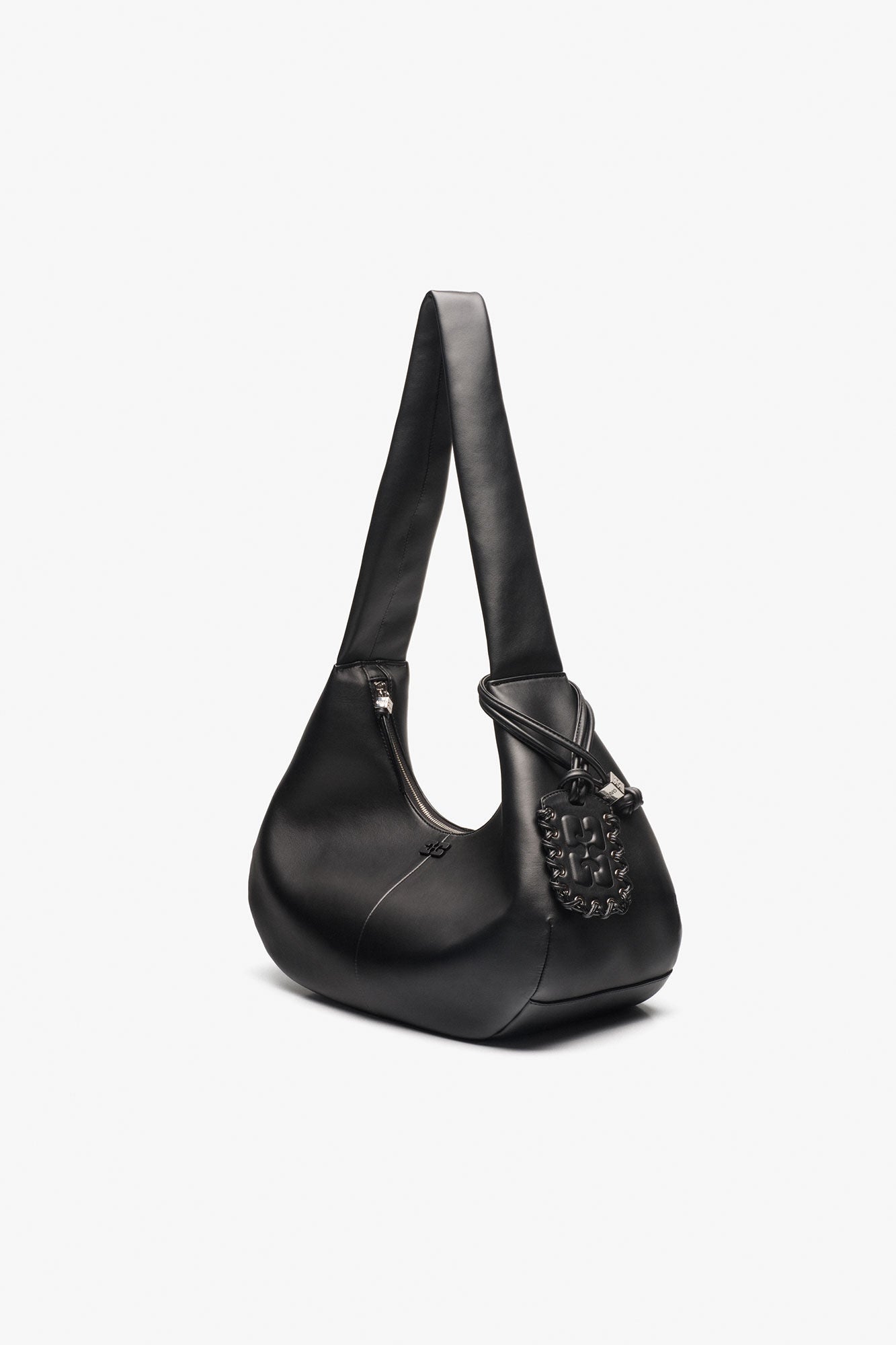 GANNI Discount Black Black Medium Hobo Bag
