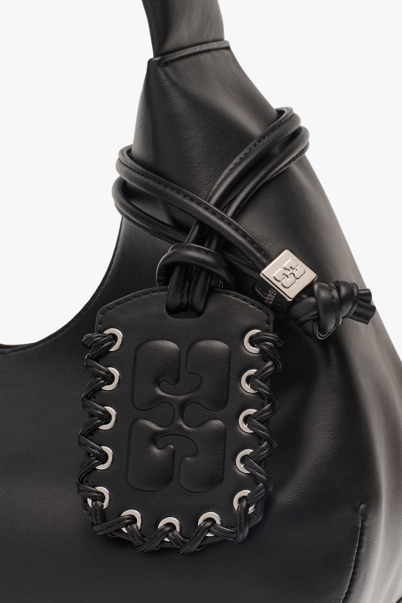 GANNI Discount Black Black Medium Hobo Bag