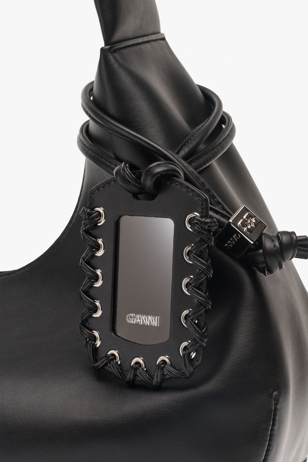 GANNI Discount Black Black Medium Hobo Bag