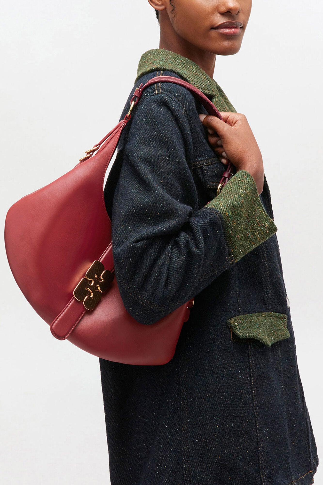 GANNI On Sale Red Dahlia Red Small Kat Bag
