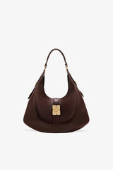 GANNI Hot Sale Chicory Coffee Brown Large Kat Bag