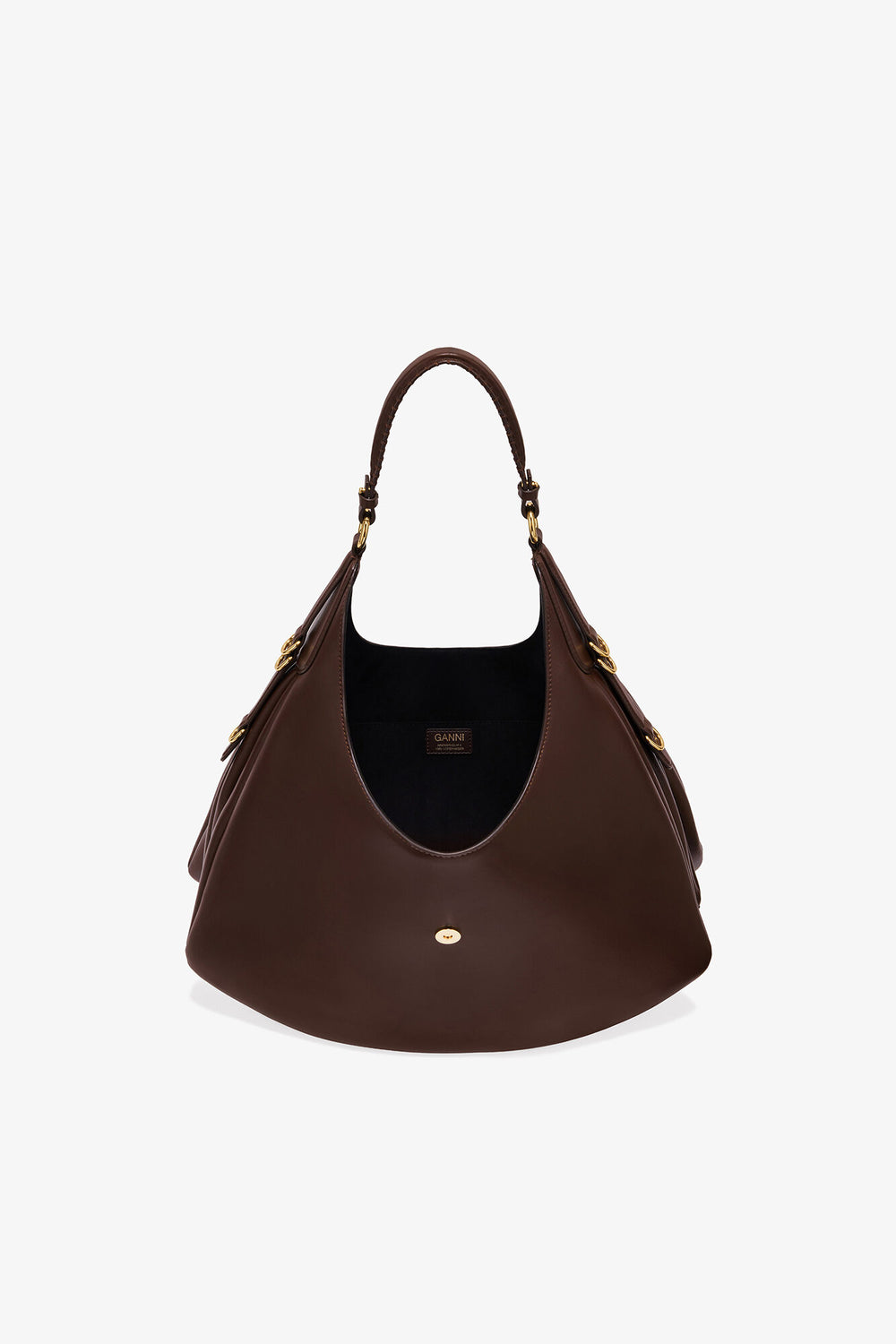 GANNI Hot Sale Chicory Coffee Brown Large Kat Bag