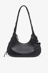 GANNI us Black Black Medium Laces Hobo Bag