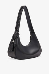 GANNI us Black Black Medium Laces Hobo Bag