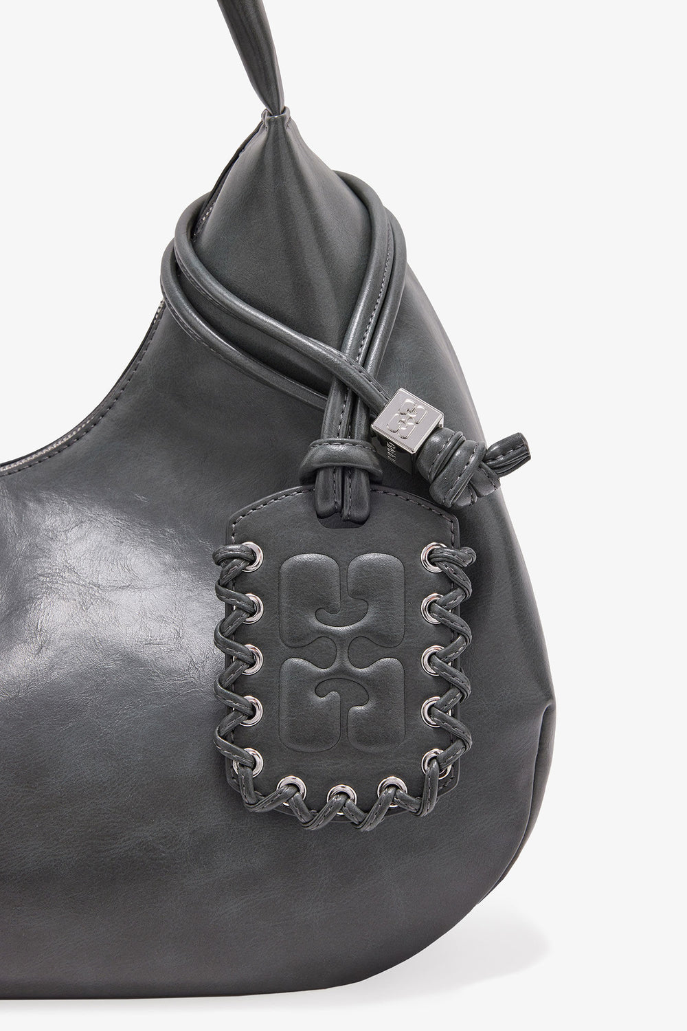 GANNI On Sale Steal Grey Steal Grey Medium Hobo Bag