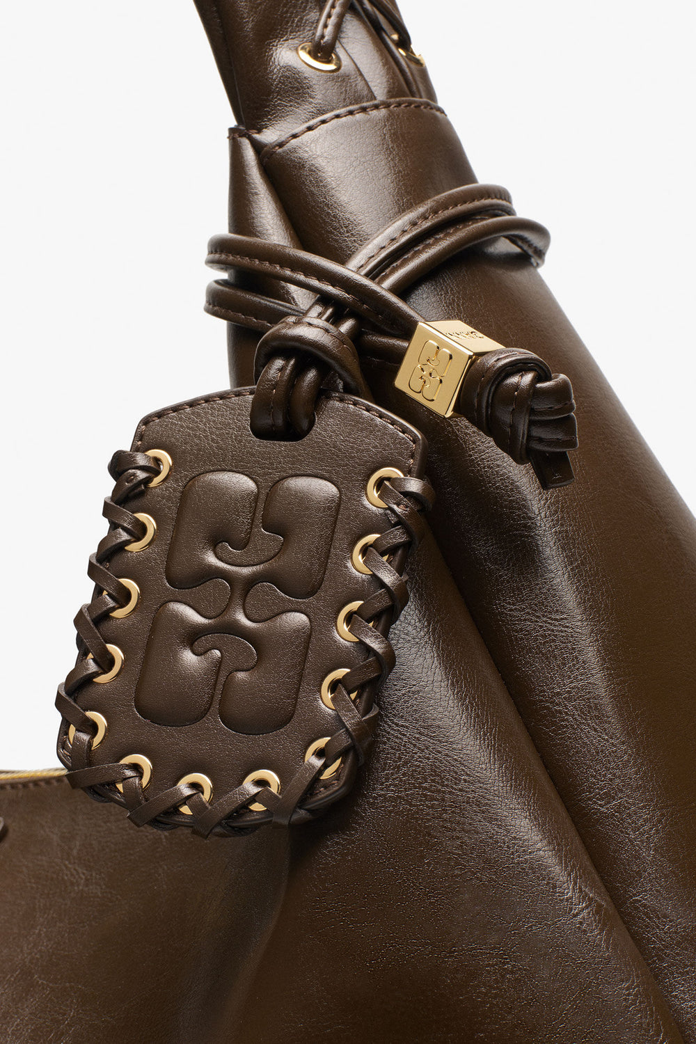 GANNI Outlet Dark Olive Dark-Olive Oleatex XXL Hobo Bag