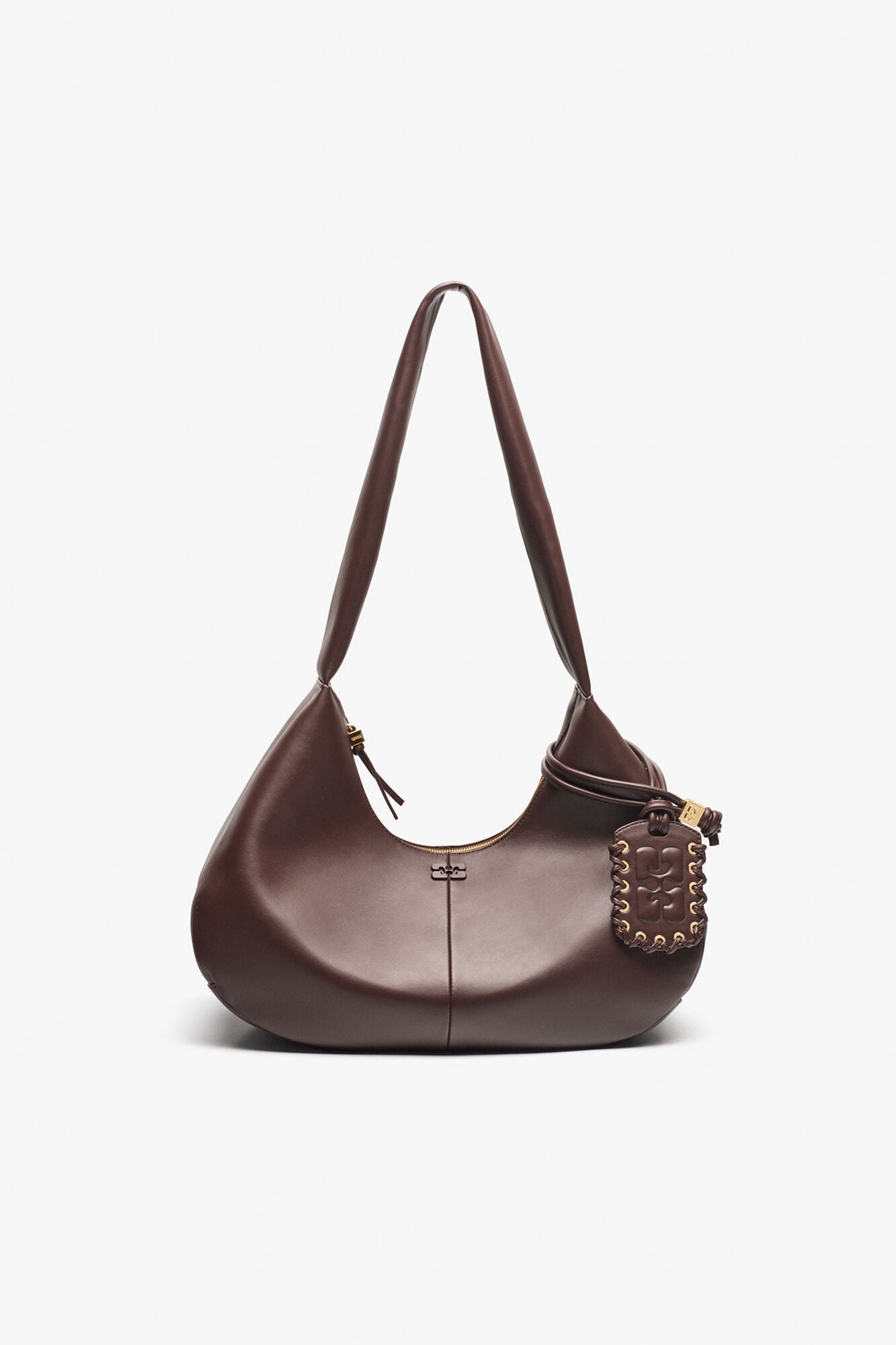 GANNI Hot Sale Seal Brown Brown Medium Hobo Bag