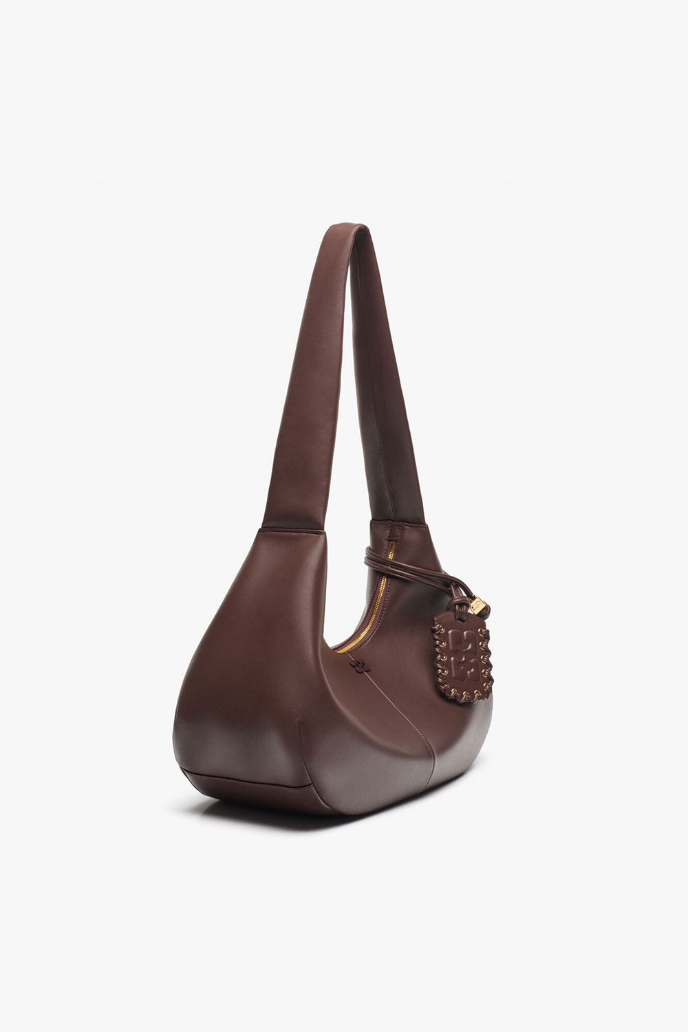 GANNI Hot Sale Seal Brown Brown Medium Hobo Bag