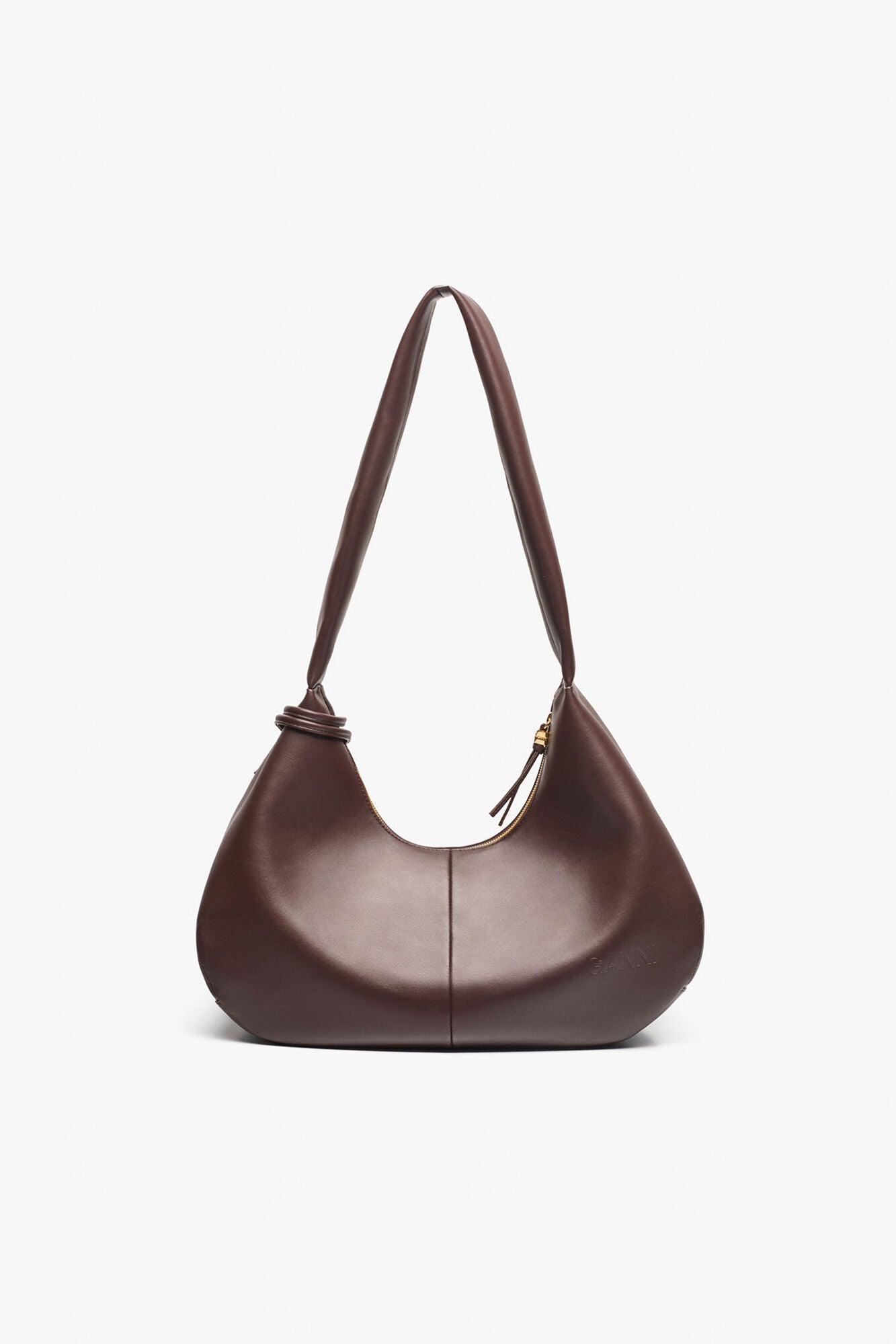 GANNI Hot Sale Seal Brown Brown Medium Hobo Bag