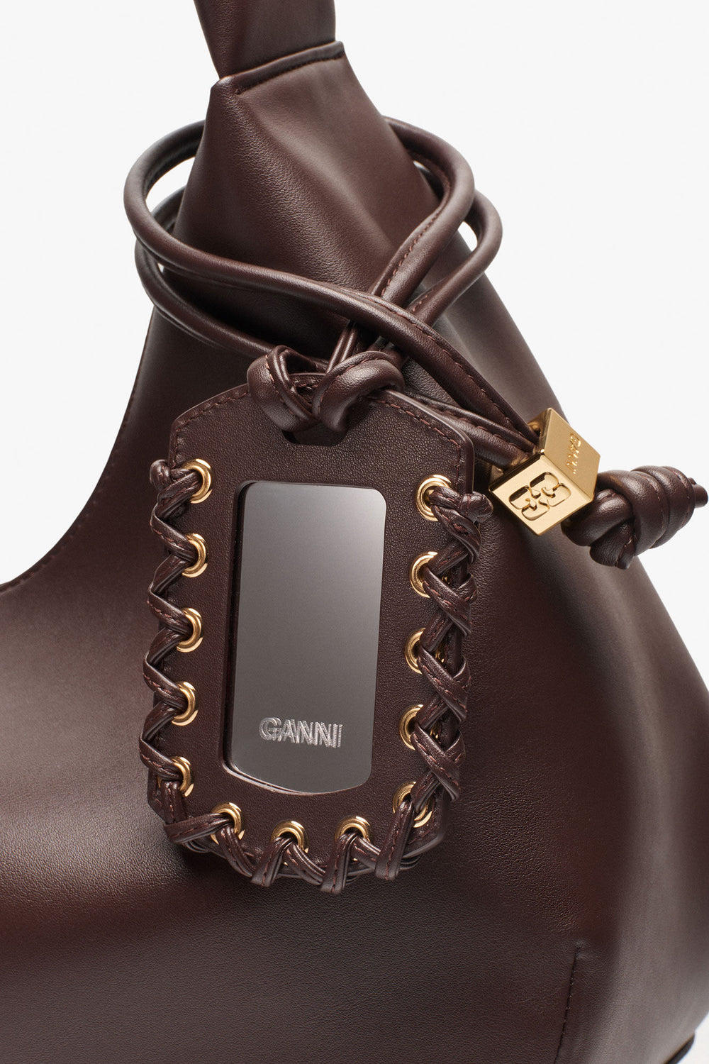 GANNI Hot Sale Seal Brown Brown Medium Hobo Bag