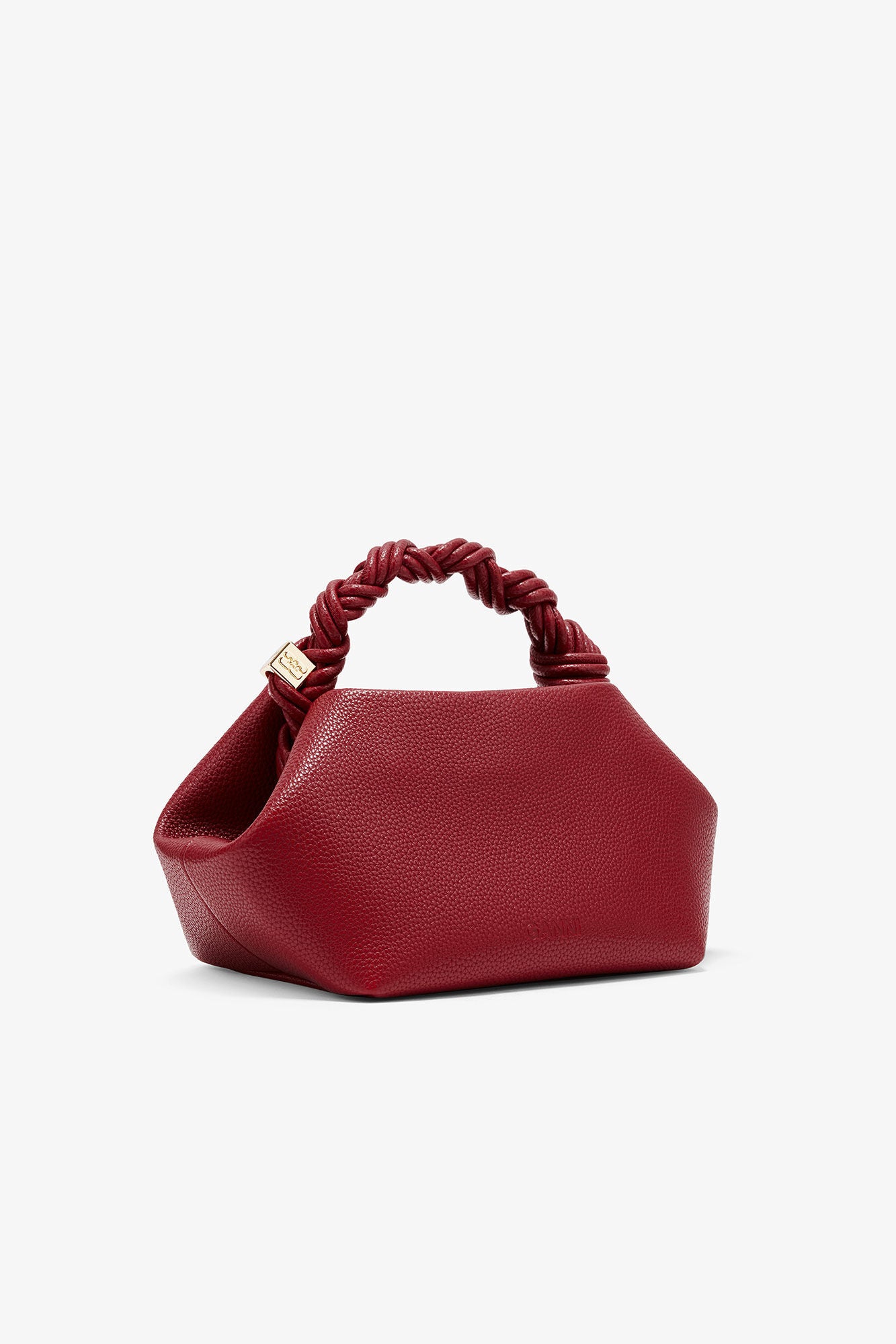 GANNI New Red Dahlia Red Grained Small Bou Bag
