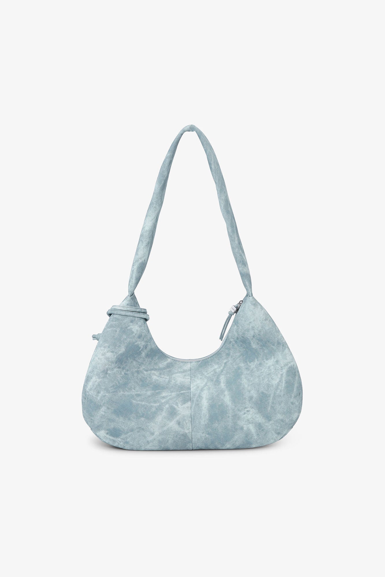GANNI Online Celestial Blue Bleached Medium Hobo Bag