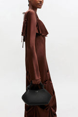 GANNI us Black Black Grained Small Bou Bag