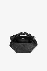 GANNI Online Black Black Rhinestone Mini Bou Bag