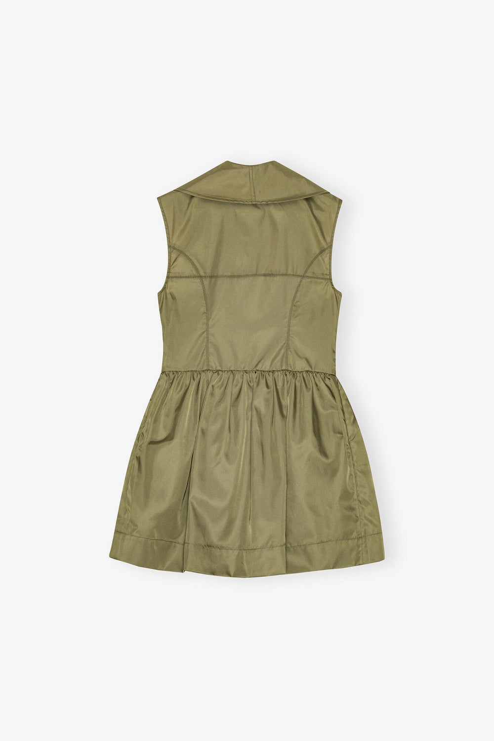GANNI Outlet Dress in Green Nylon
