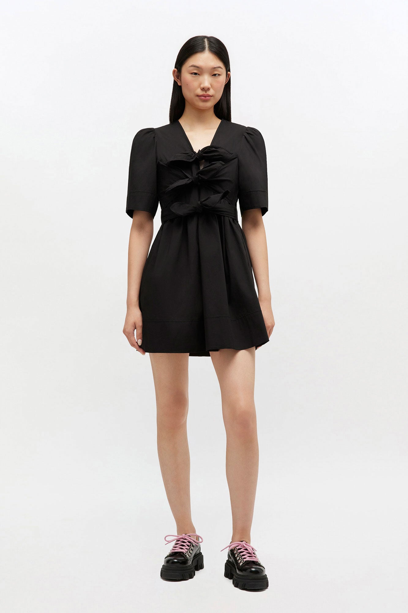GANNI Discount Cotton Mini Dress