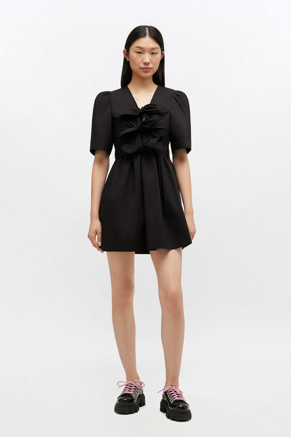 GANNI Discount Cotton Mini Dress