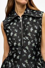 GANNI For Sale Black Floral Jacquard Midi Dress