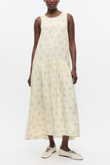GANNI New White Floral Dress