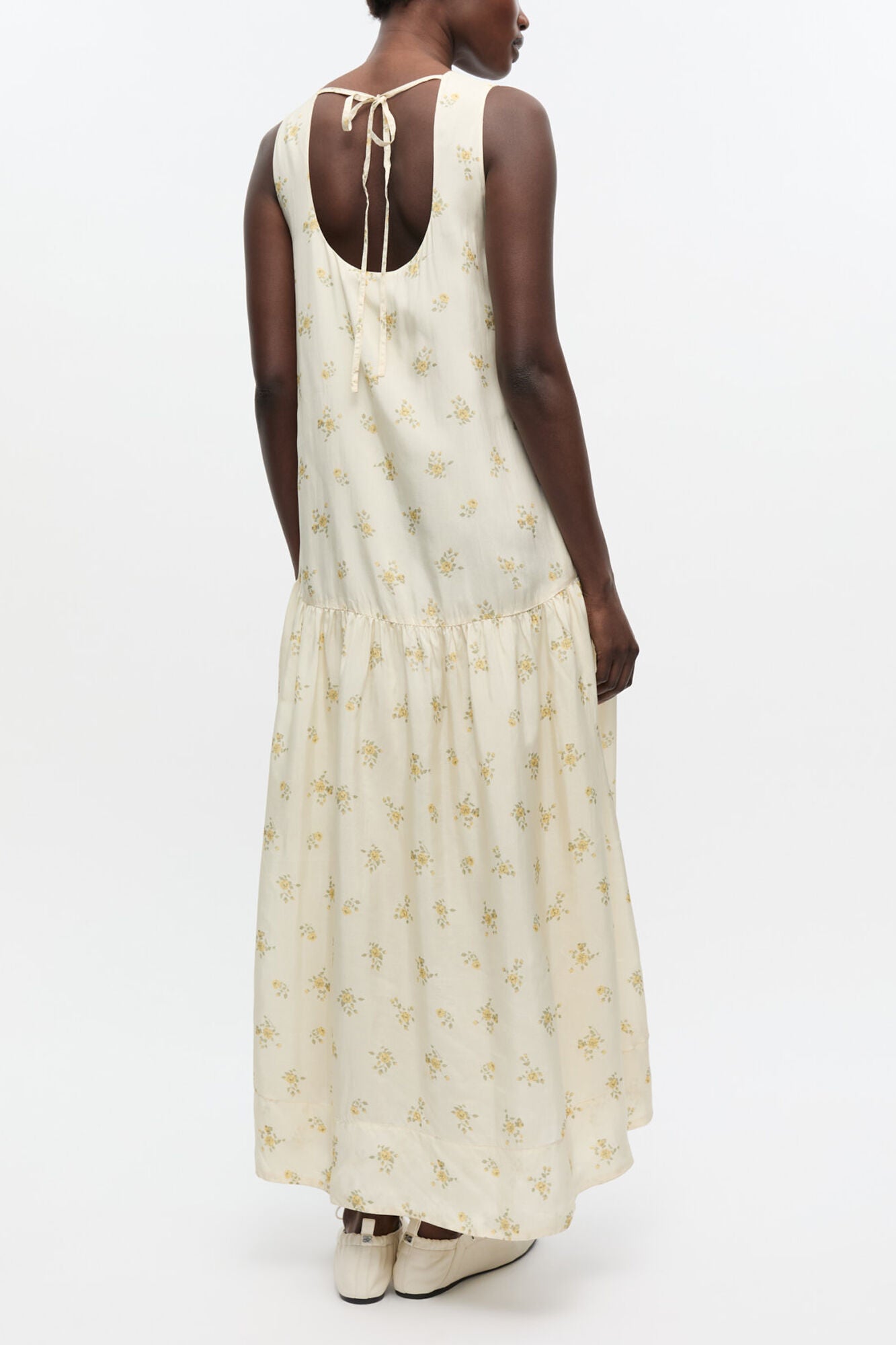 GANNI New White Floral Dress