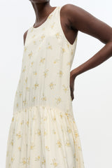 GANNI New White Floral Dress