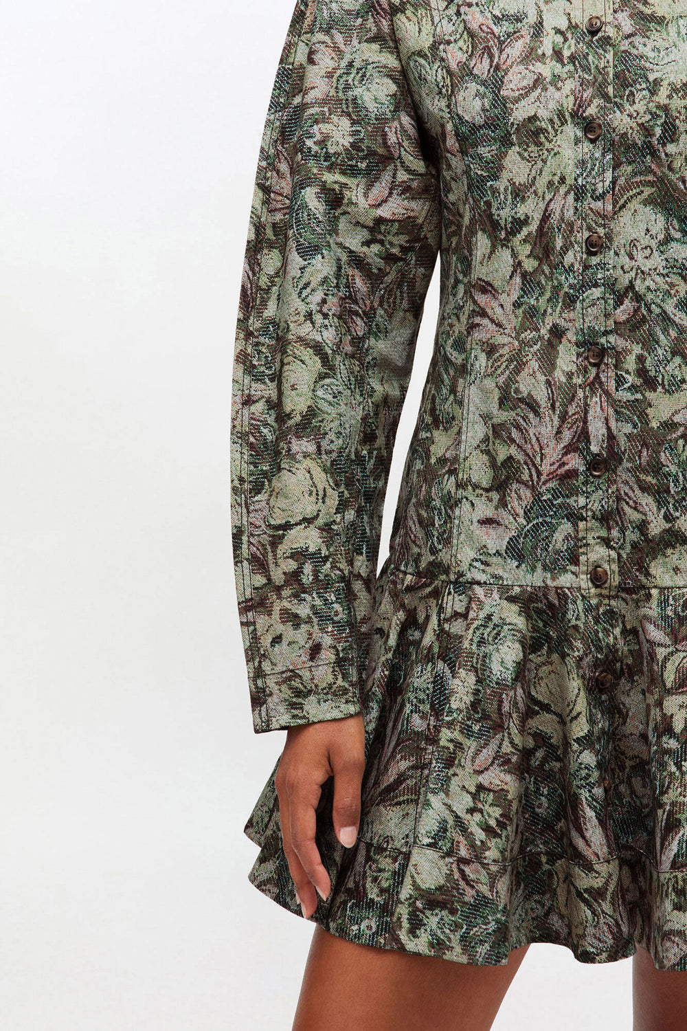 GANNI Sale Tapestry Floral Shirt Dress