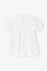 GANNI On Sale White Cotton Poplin Tie String Mini Dress