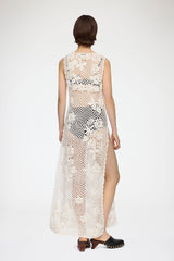 GANNI Sale Long Dress in Cotton Crochet