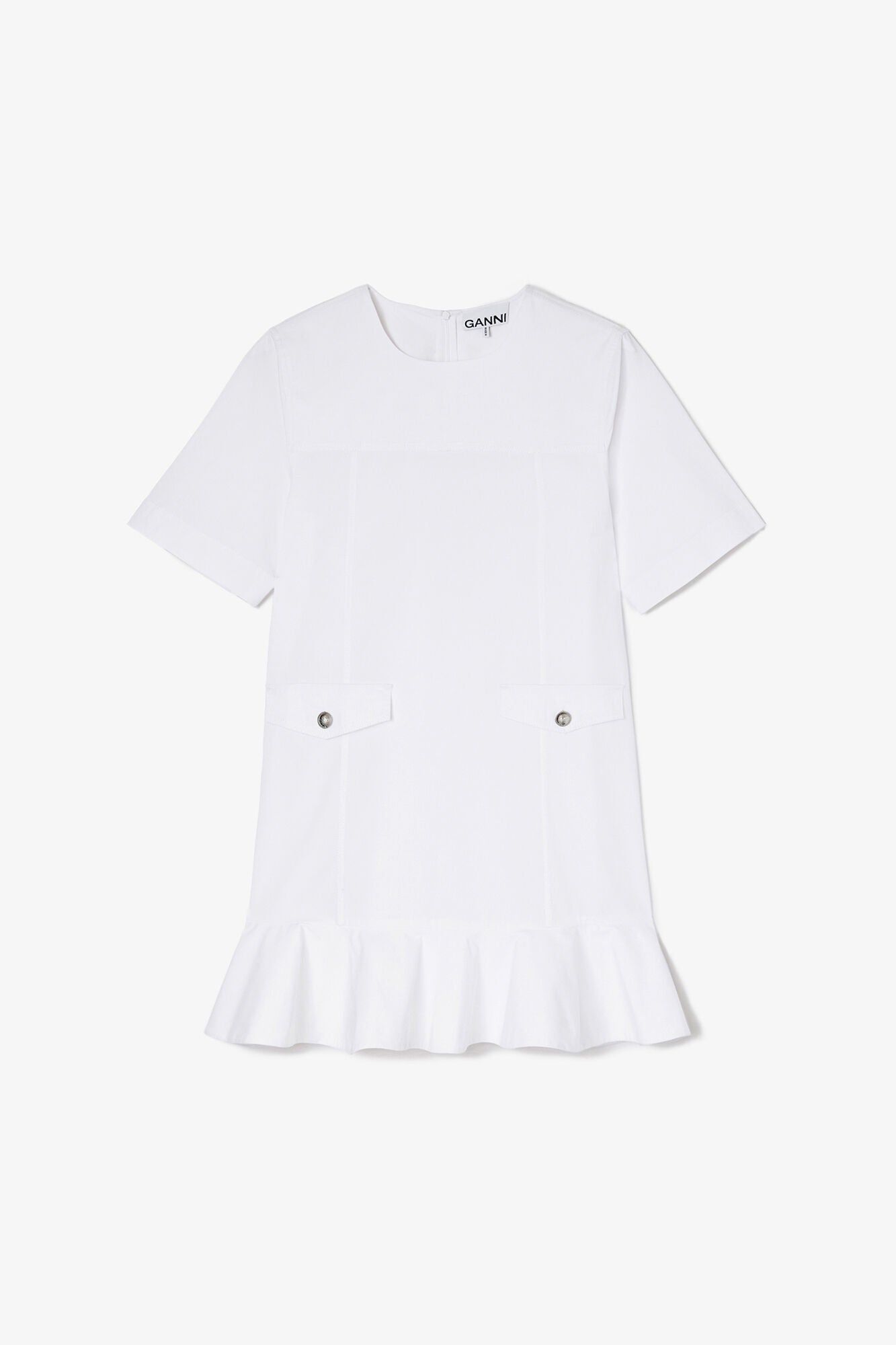 GANNI On Sale Stretch Cotton Mini Dress