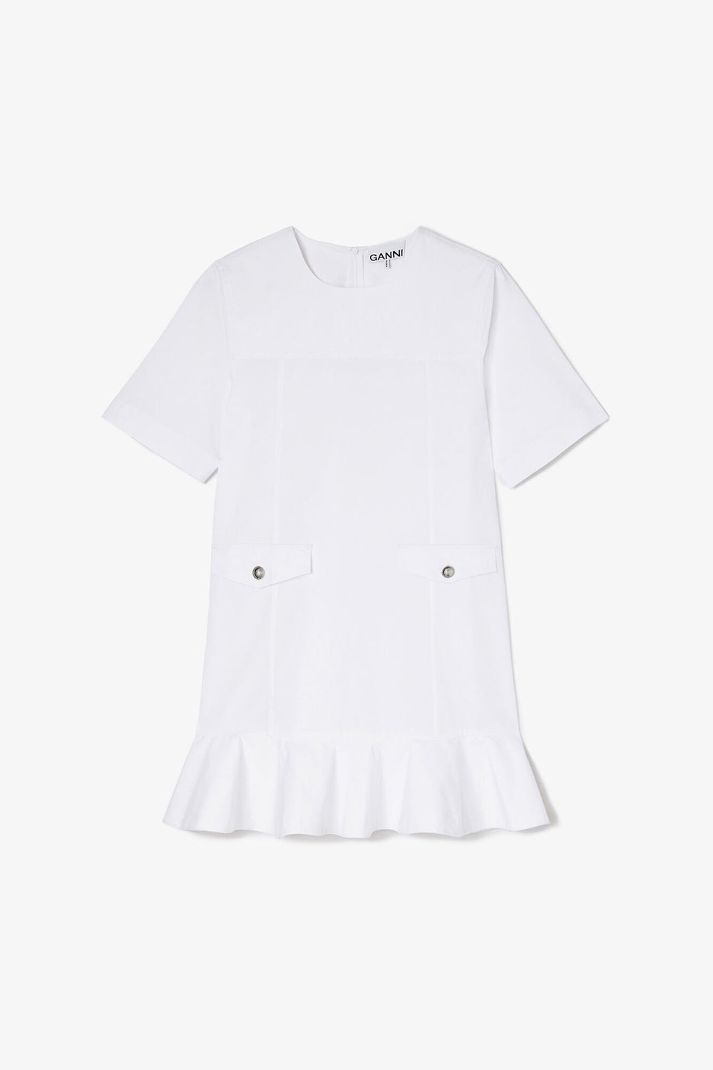 GANNI On Sale Stretch Cotton Mini Dress