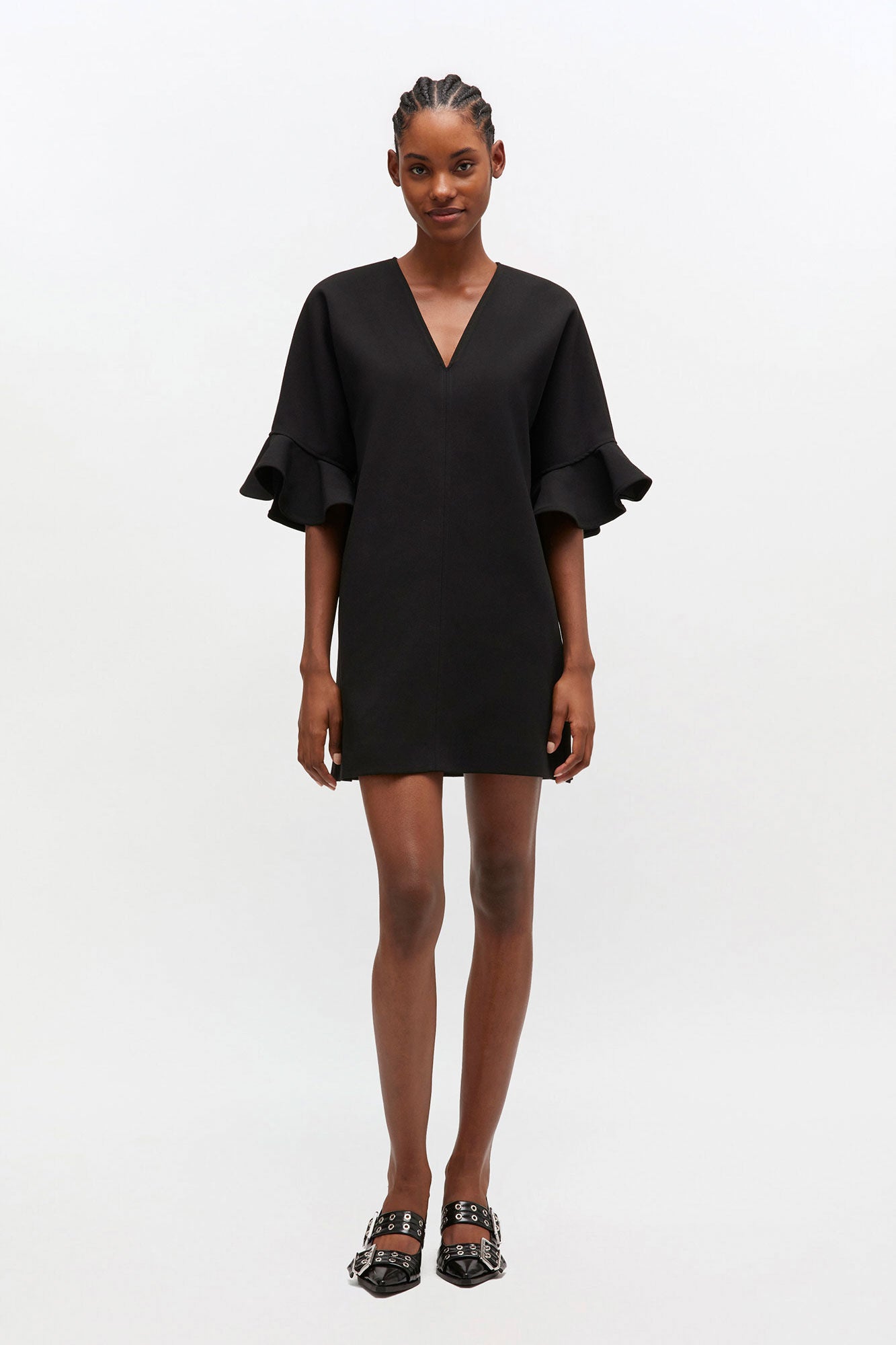 GANNI For Sale Black Mini Ruffle Dress