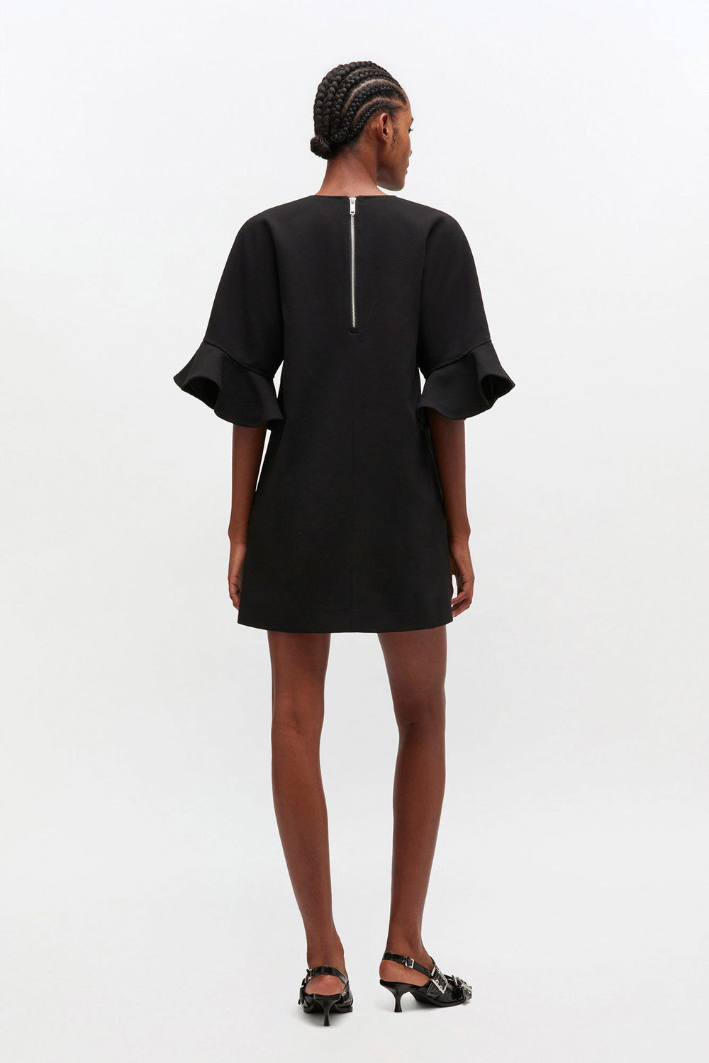 GANNI For Sale Black Mini Ruffle Dress