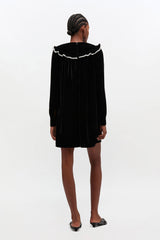 GANNI Hot Sale Black Velvet Dress