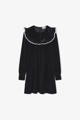 GANNI Hot Sale Black Velvet Dress