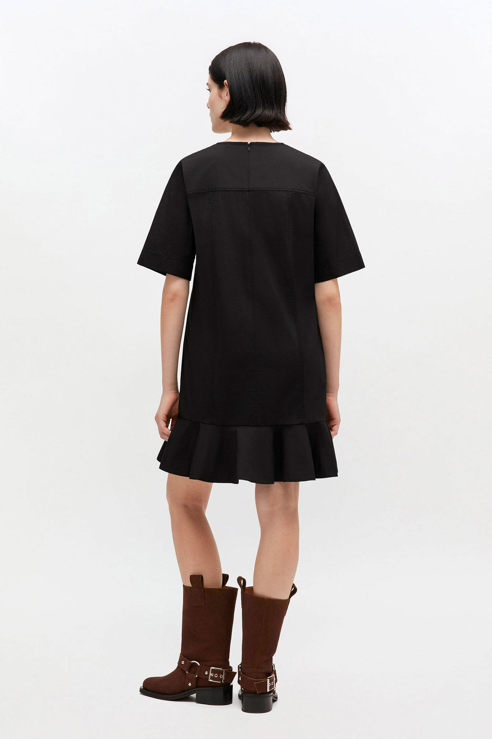 GANNI New Stretch Cotton Mini Dress