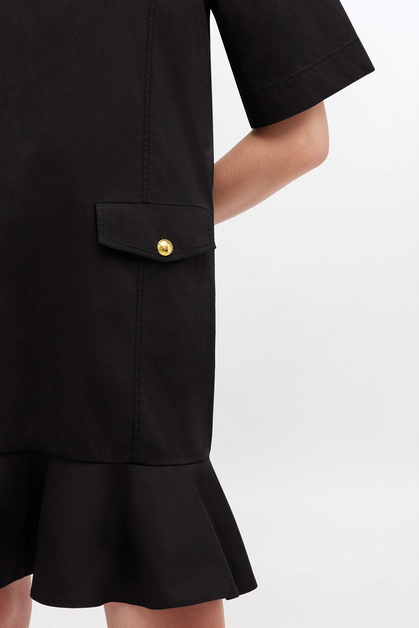 GANNI New Stretch Cotton Mini Dress