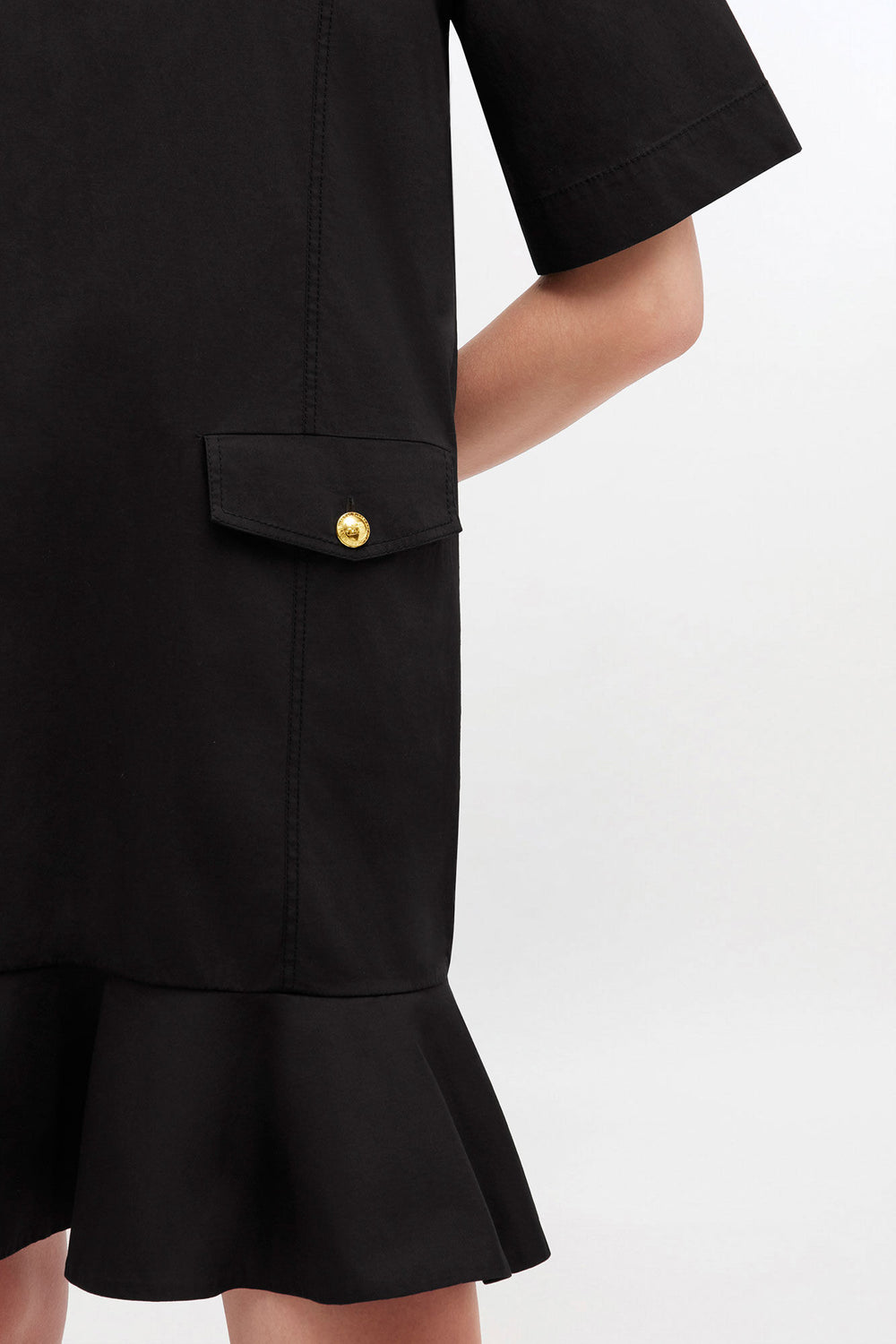 GANNI New Stretch Cotton Mini Dress