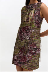 GANNI us Tapestry Fringed Mini Dress