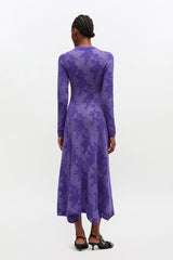 GANNI Sale Purple Sheer Flower Dress