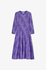 GANNI Sale Purple Sheer Flower Dress