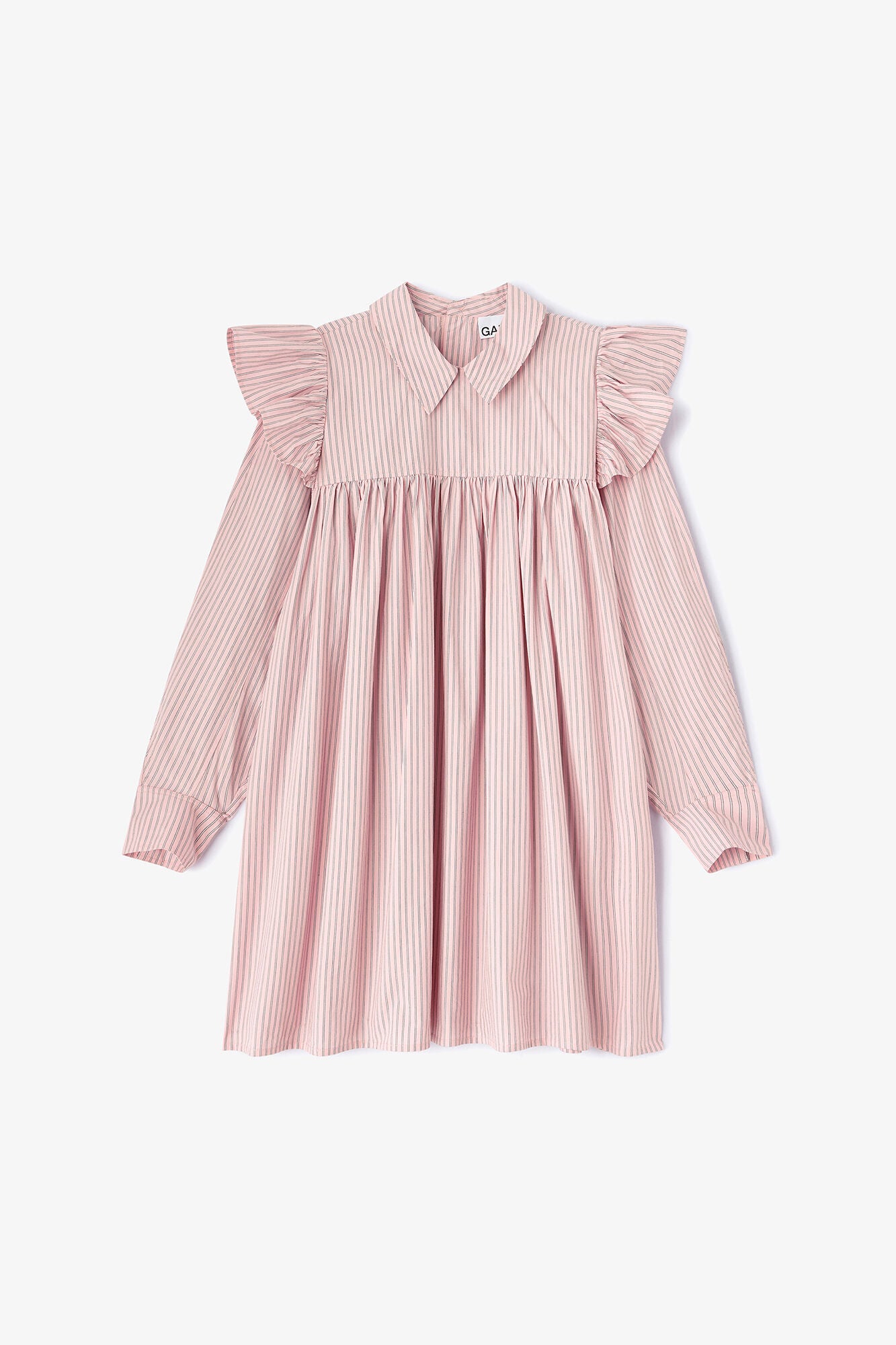 GANNI Discount Pink Mini Shirt Dress